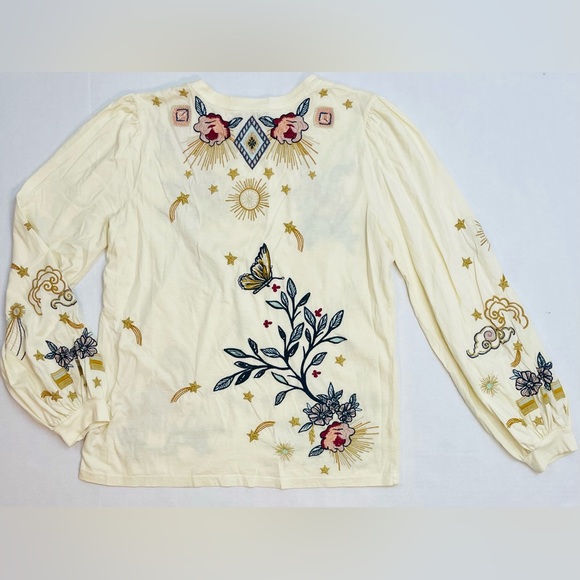 Women’s size small. Johnny Was long sleeve “Selah” long sleeve shirt. Cream - Picture 4 of 9